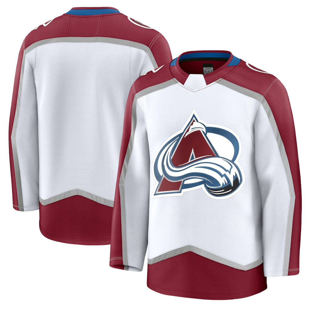 Trusc C.Avalanche White Away Premium Jerseys