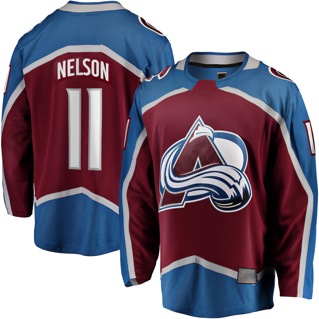 Trusc C.Avalanche #11 Brock Nelson Burgundy Home Breakaway Jerseys