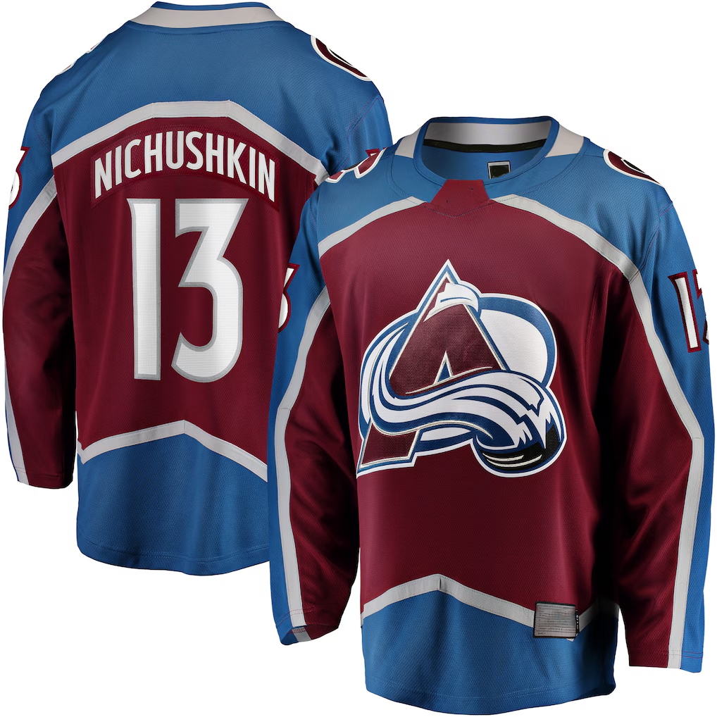 Trusc C.Avalanche #13 Valeri Nichushkin Burgundy Breakaway Player Jerseys