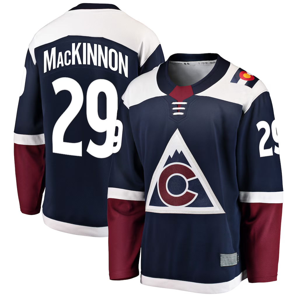 Trusc C.Avalanche #29 Nathan MacKinnon Navy Breakaway Jerseys