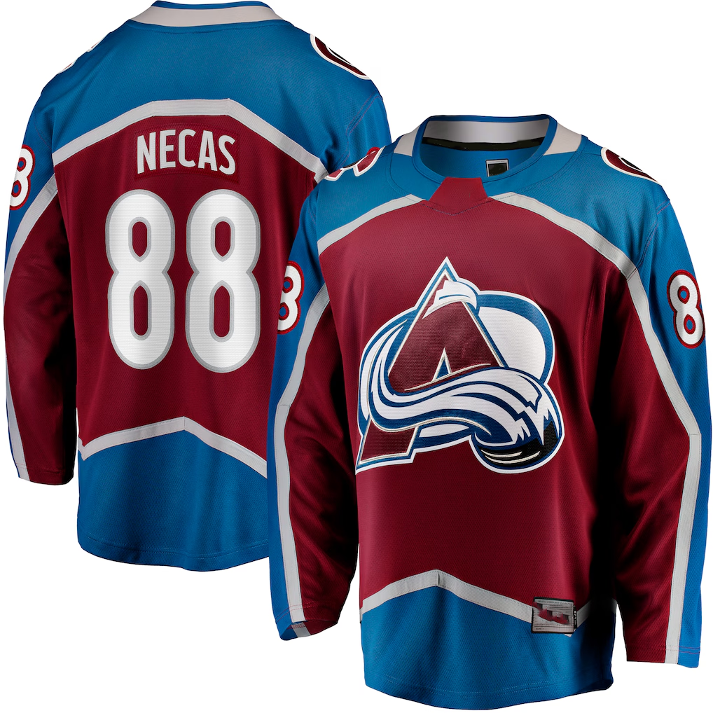 Trusc C.Avalanche #88 Martin Necas Burgundy Breakaway Player Jerseys