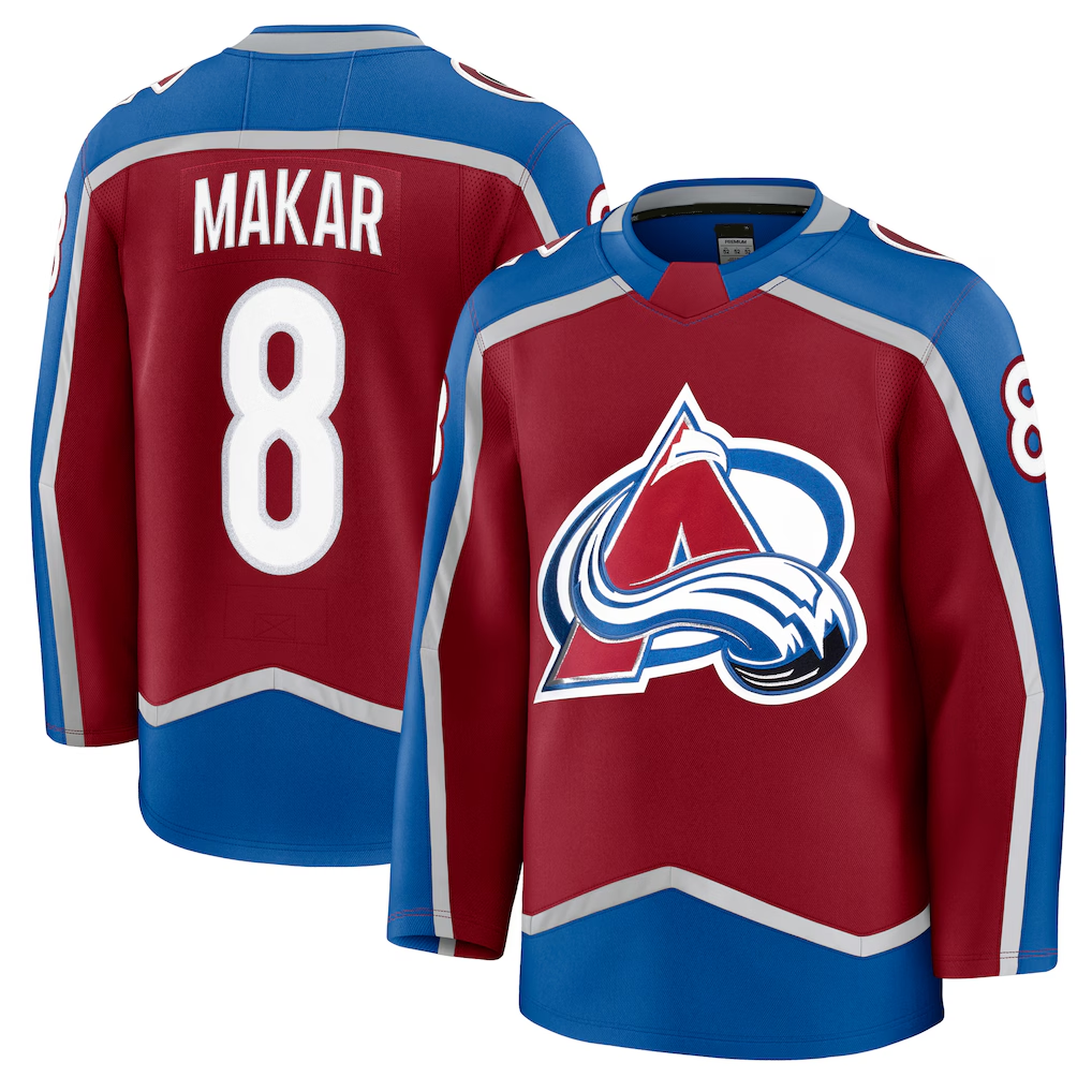 Trusc C.Avalanche #8 Cale Makar Burgundy Home Premium Jerseys