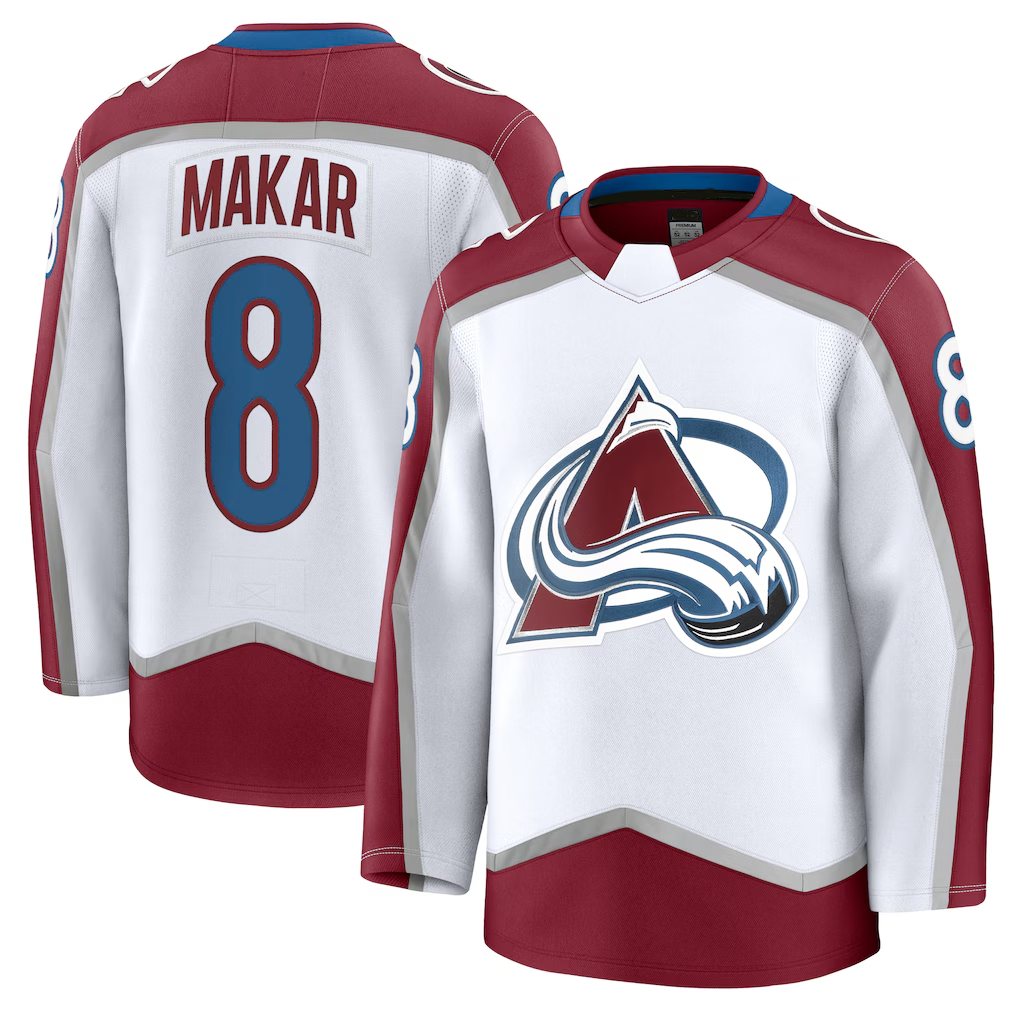 Trusc C.Avalanche #8 Cale Makar White Away Premium Jerseys