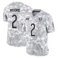 Trusc C.Bears #2 D.J. Moore Player White Arctic Camo Salute to Service Limited Stitched Jerseys