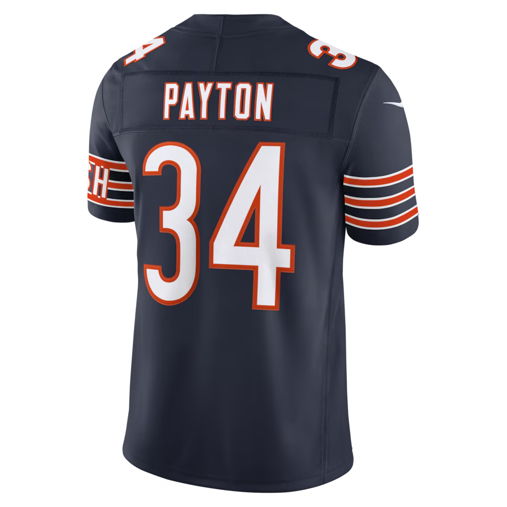 Trusc C.Bears #34 Walter Payton Navy Vapor F.U.S.E. Stitched Retired Limited Stitched Jerseys