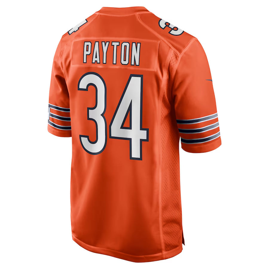 Trusc C.Bears #34 Walter Payton Player Orange Alternate Game Stitched Jerseys
