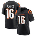 Trusc C.Bengals #16 Joe Flacco Player Black Home Game Stitched Jerseys