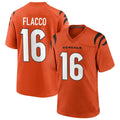 Trusc C.Bengals #16 Joe Flacco Player Orange Home Game Stitched Jerseys