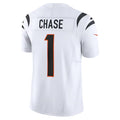 Trusc C.Bengals #1 Ja'Marr Chase Player White Vapor F.U.S.E. Limited Stitched Jerseys