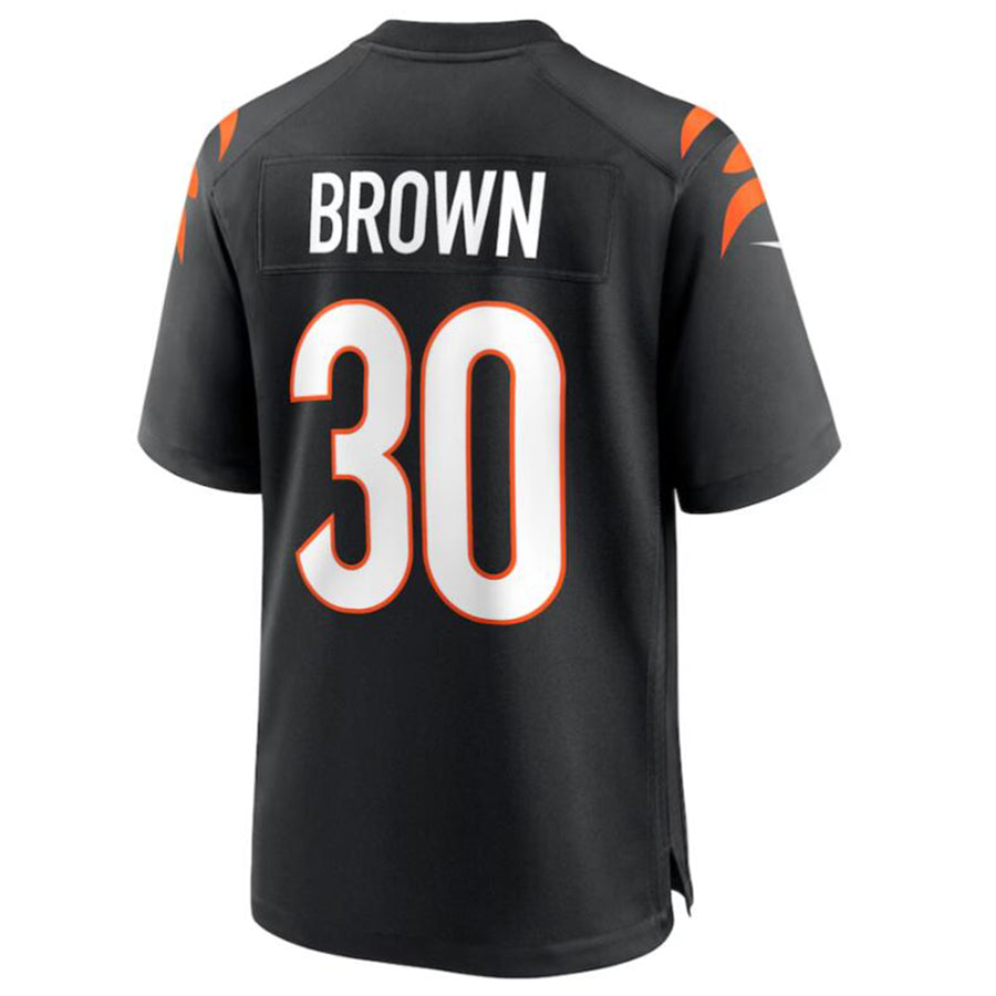 Trusc C.Bengals #30 Chase Brown Black Team Game Jersey American Stitched Jersey