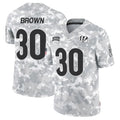 Trusc C.Bengals #30 Chase Brown Player Arctic Camo Salute to Service Limited Stitched Jerseys