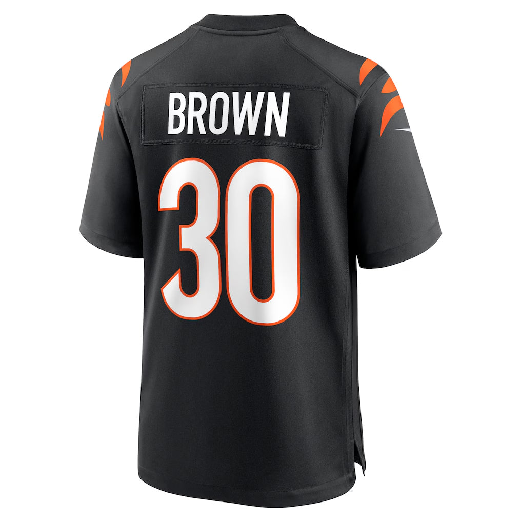 Trusc C.Bengals #30 Chase Brown Player Black Home Game  Stitched Jerseys