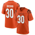 Trusc C.Bengals #30 Chase Brown Player Oramge Home Game Stitched Jerseys