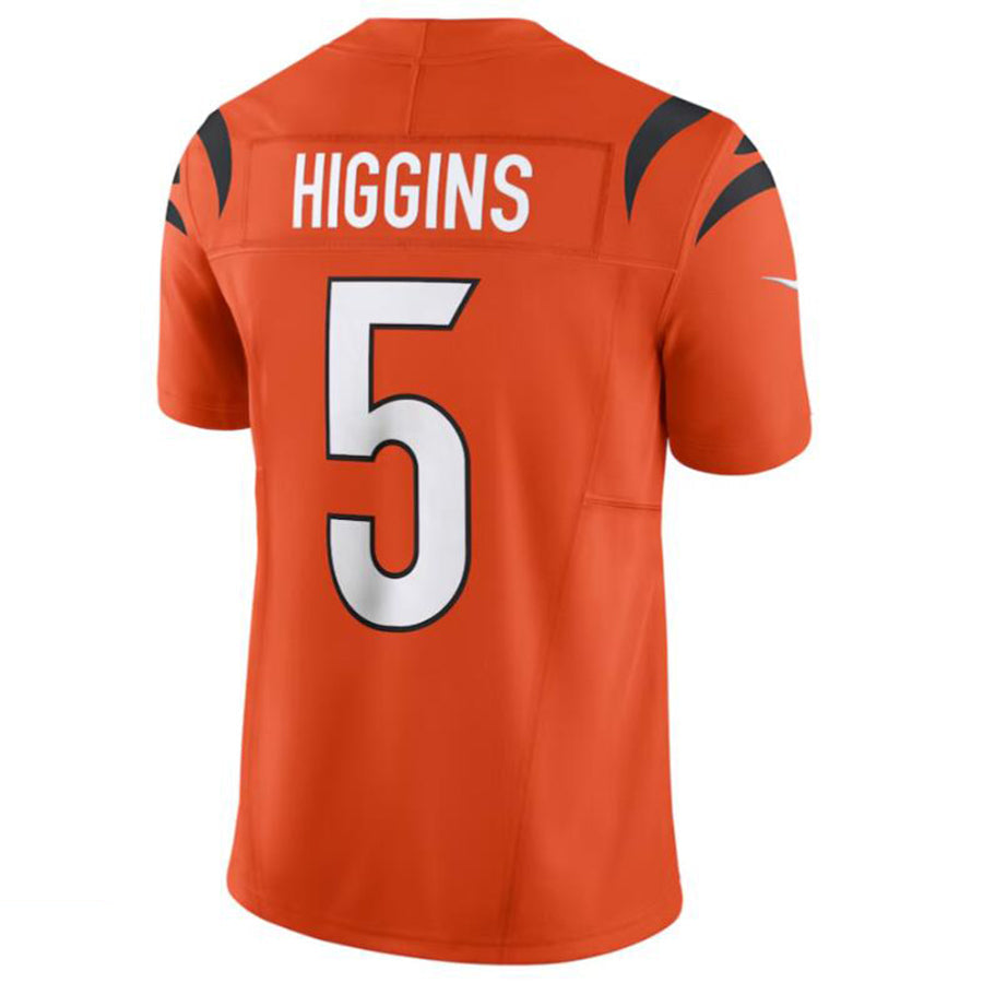 Trusc C.Bengals #5 Tee Higgins Orange Vapor Untouchable Limited Jersey American Stitched Jerseys