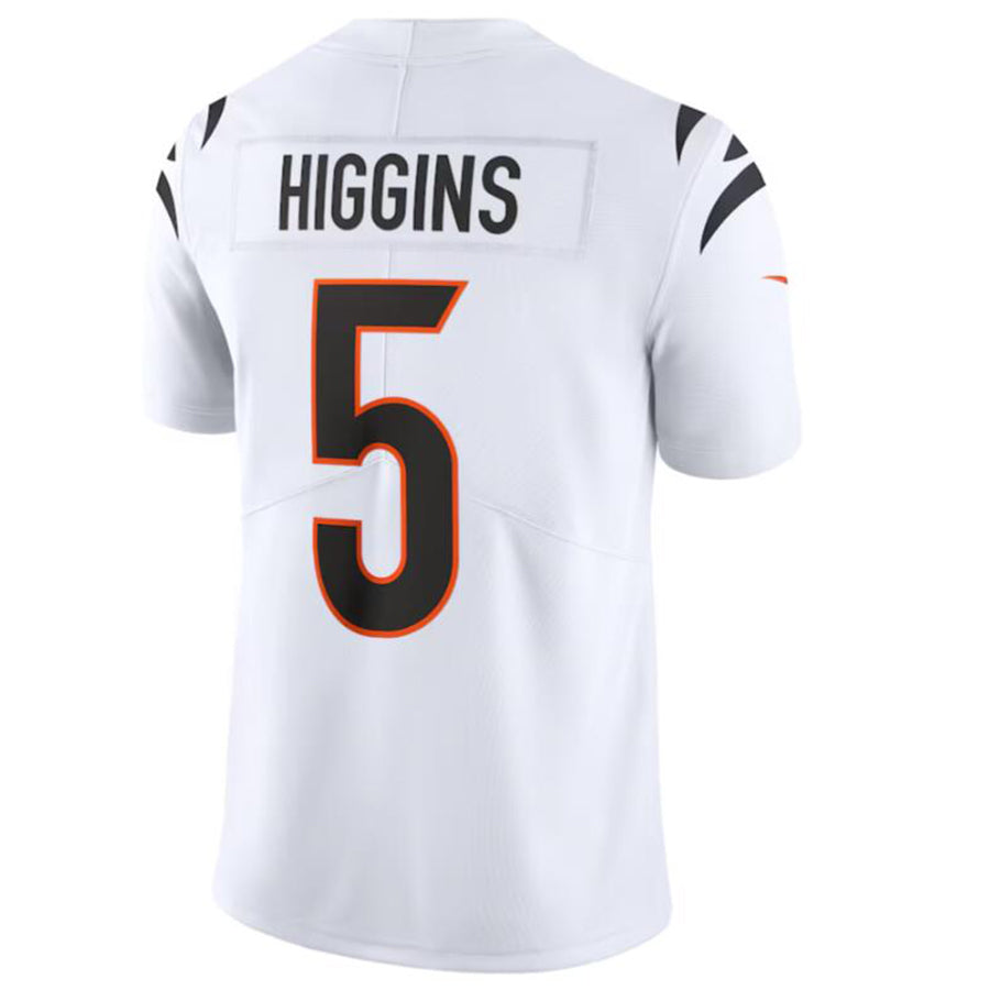 Trusc C.Bengals #5 Tee Higgins White Vapor Untouchable Limited Jersey American Stitched Jerseys
