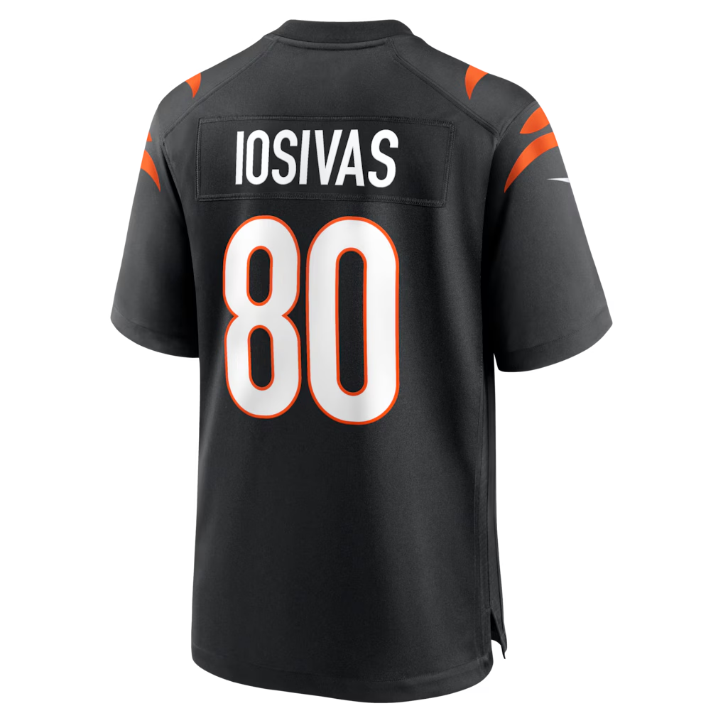 Trusc C.Bengals #80 Andrei Iosivas Black Team Game Stitched Jerseys