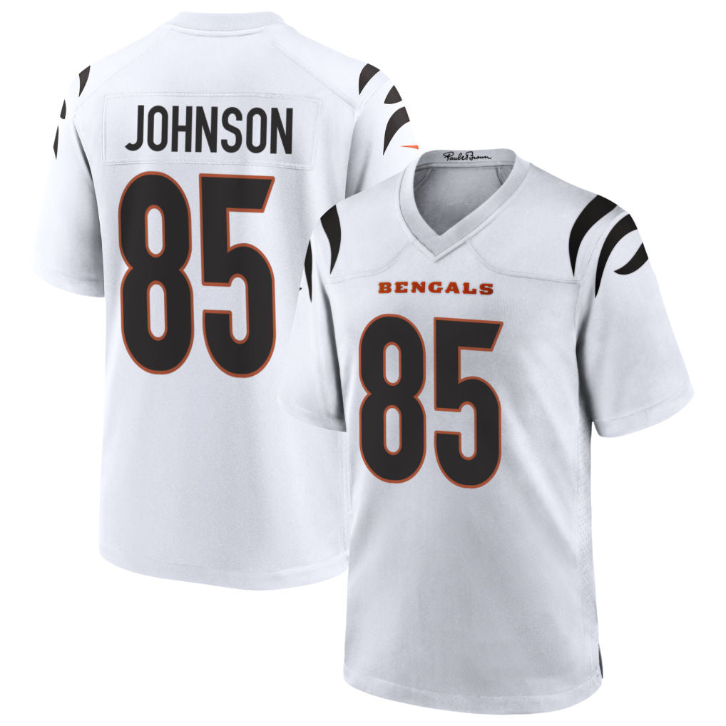 Trusc C.Bengals #85 Chad Johnson Player White Home Game Stitched Jerseys