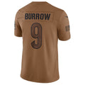 Trusc C.Bengals #9 Joe Burrow Player Brown Salute To Service Limited Stitched Jerseys