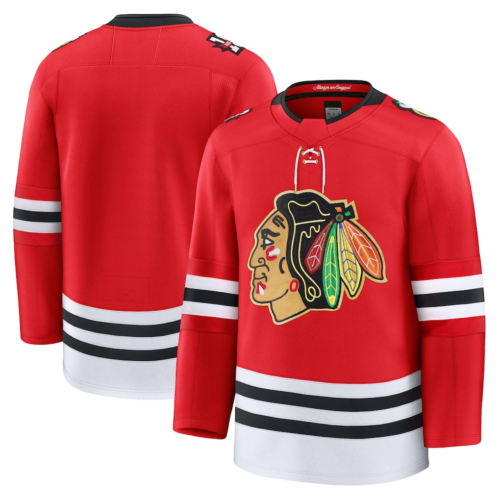 Trusc C.Blackhawks Red Centennial Premium Jerseys