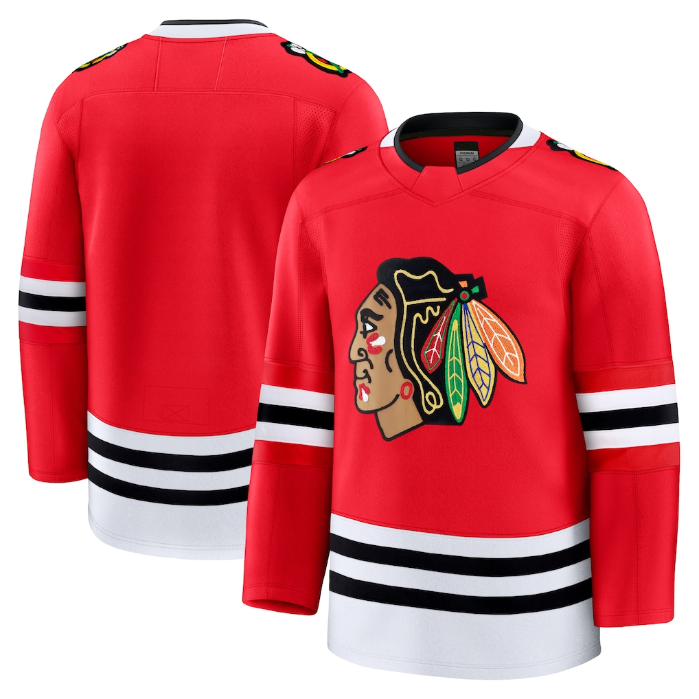 Trusc C.Blackhawks Red Home Premium Jerseys