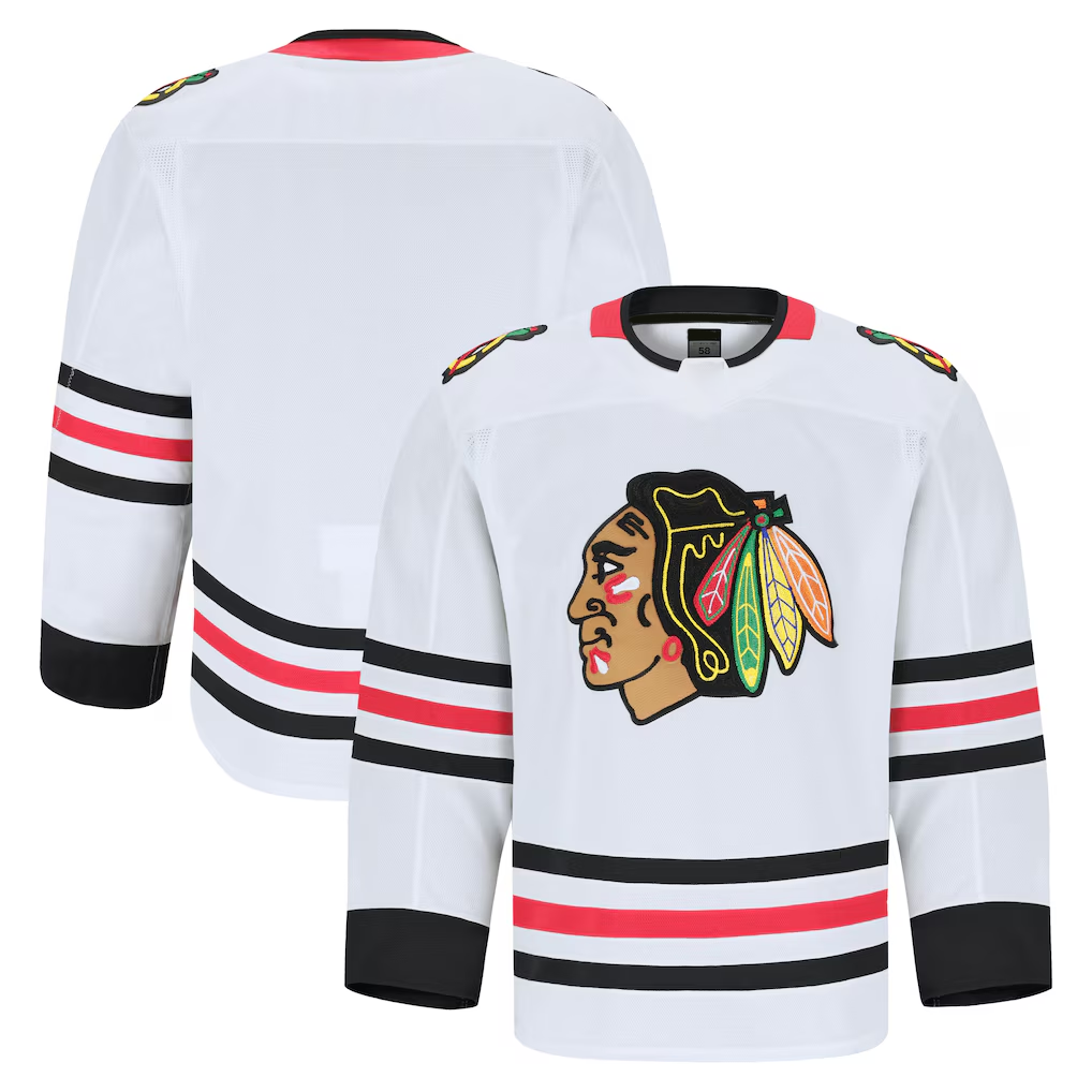 Trusc C.Blackhawks White Away Authentic Pro Jerseys