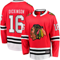 Trusc C.Blackhawks #16 Jason Dickinson Red Home Breakaway Jerseys