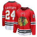 Trusc C.Blackhawks #24 Sam Lafferty Red Centennial Breakaway Player Jerseys