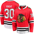 Trusc C.Blackhawks #30 Spencer Knight Red Home Breakaway Jerseys
