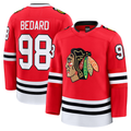 Trusc C.Blackhawks #98 Connor Bedard Red Home Premium Jerseys
