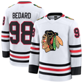 Trusc C.Blackhawks #98 Connor Bedard White Away Premium Jerseys