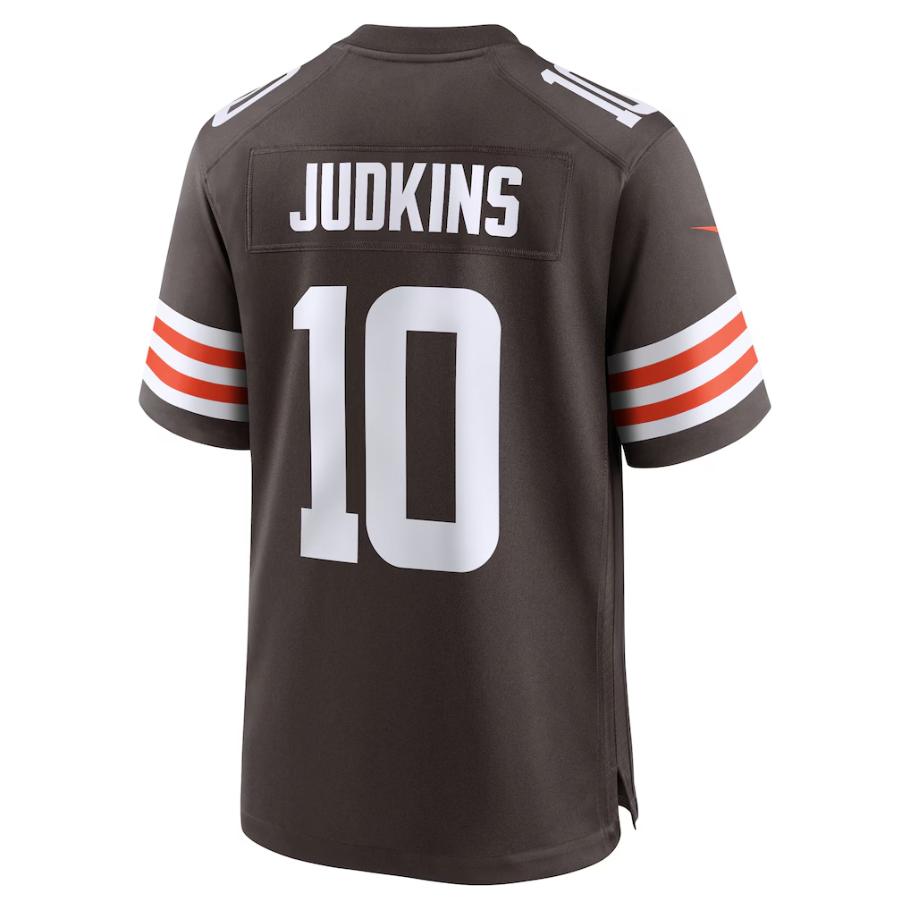 Trusc C.Browns #10 Quinshon Judkins Brown 2025 Draft Game Stitched Jerseys