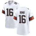 Trusc C.Browns #16 Isaiah Bond Player White Home Game Stitched Jerseys