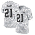 Trusc C.Browns #21 Denzel Ward Player Arctic Camo Salute to Service Limited Football Jerseys