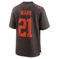 Trusc C.Browns #21 Denzel Ward Player Brown Game Football Jerseys