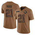 Trusc C.Browns #21 Denzel Ward Player Brown Salute To Service Limited Football Jerseys