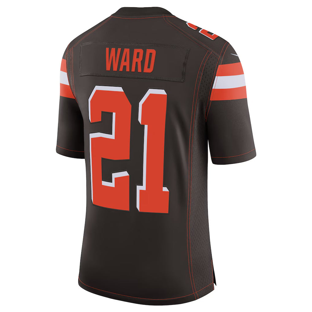 Trusc C.Browns #21 Denzel Ward Player Brown Vapor Limited Football Jerseys