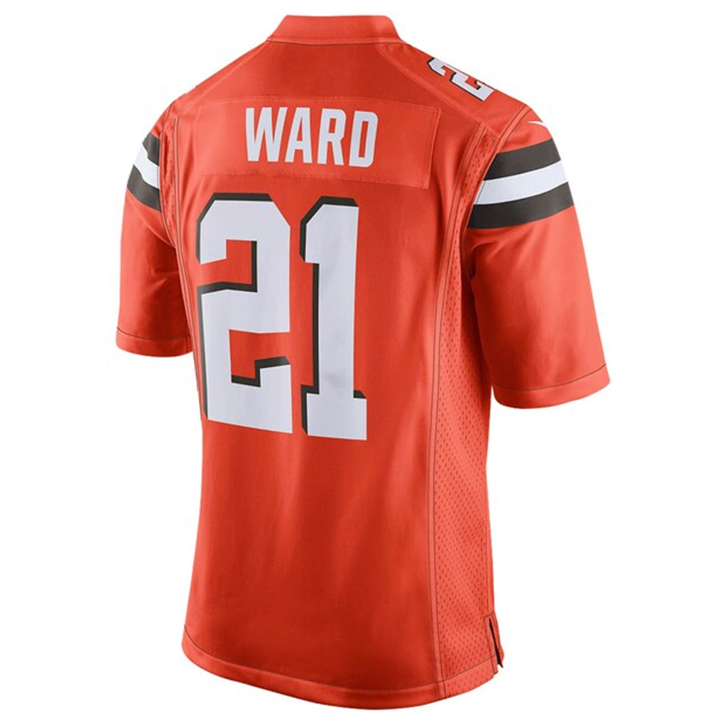 Trusc C.Browns #21 Denzel Ward Player Orange Vapor Limited Football Jerseys
