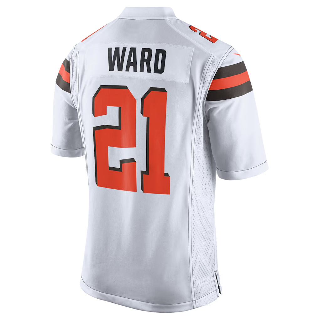 Trusc C.Browns #21 Denzel Ward Player White Vapor Limited Football Jerseys