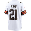 Trusc C.Browns #21 Denzel Ward White Game Stitched Jerseys