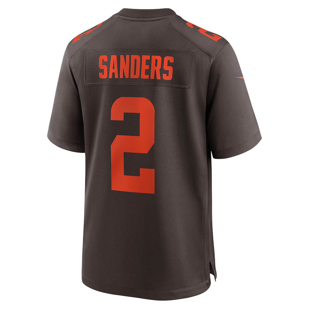 Trusc C.Browns #2 Shedeur Sanders Brown Alternate Game Stitched Jerseys