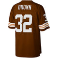 Trusc C.Browns #32 Jim Brown Mitchell & Ness Brown Big & Tall Retired Player Replica Stitched Jerseys