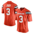 TruscC.Browns #3 Jerry Jeudy Player Orange Game Stitched Jerseys