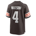 Trusc C.Browns #4 Deshaun Watson Brown Game Stitched Jerseys