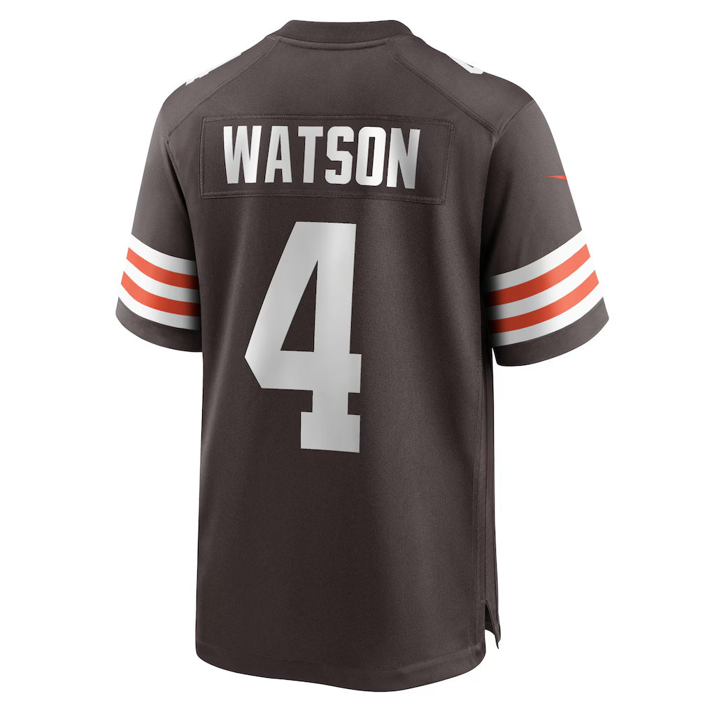 Trusc C.Browns #4 Deshaun Watson Brown Game Stitched Jerseys