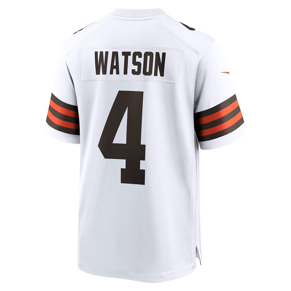 Trusc C.Browns #4 Deshaun Watson White Game Stitched Jerseys