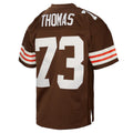 Trusc C.Browns #73 Joe Thomas Mitchell & Ness Brown Legacy Replica Stitched Jerseys