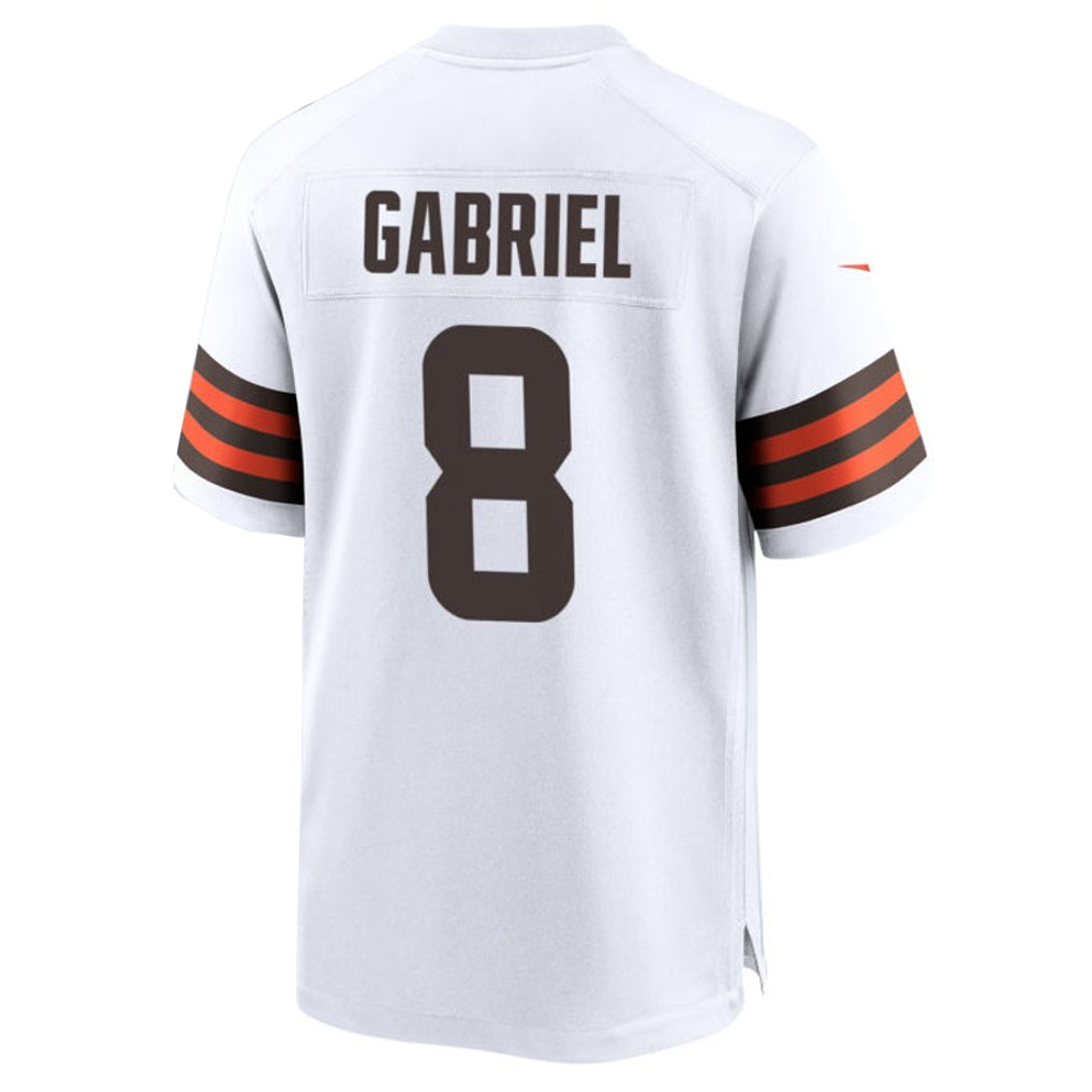 Trusc C.Browns #8 Dillon Gabriel Player White Home Game Stitched Jerseys
