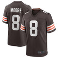 Trusc C.Browns #8 Elijah Moore Brown Game Retired Player Jersey American Stitched Jerseys