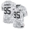 TruscC.Browns #95 Myles Garrett Player Arctic Camo Salute to Service Limited Stitched Jerseys