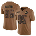 Trusc C.Browns #95 Myles Garrett Player Brown salute to service Stitched Jerseys